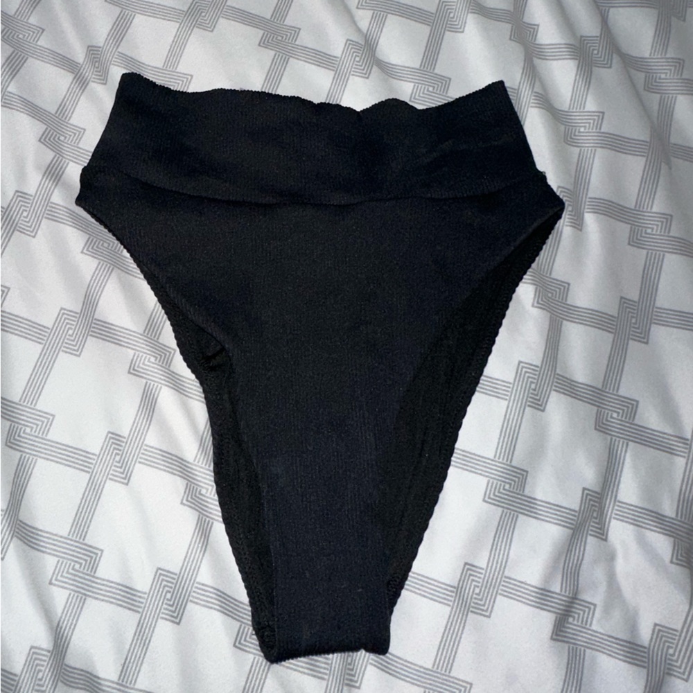 black high waisted aerie bikini bottoms